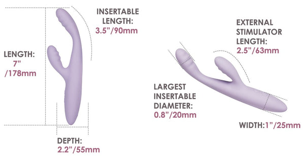 SVAKOM Rabbit vibrator met dubbele stimulatie - Paars - SVAKOM - SKU: 54058660000