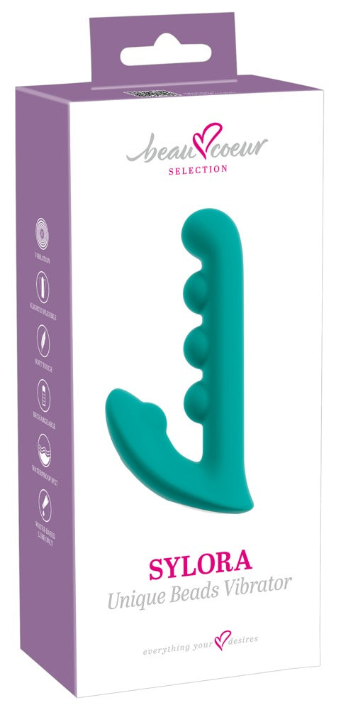 beau coeur Kralen vibrator met dubbele stimulatie - Turquoise - beau coeur - SKU: 54059710000