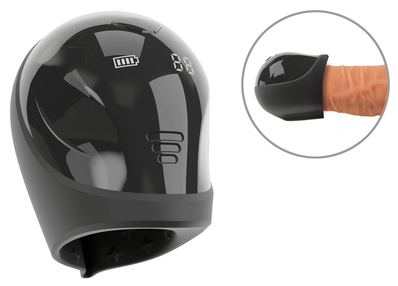 Rebel Masturbatie cup met intense vibraties - Zwart