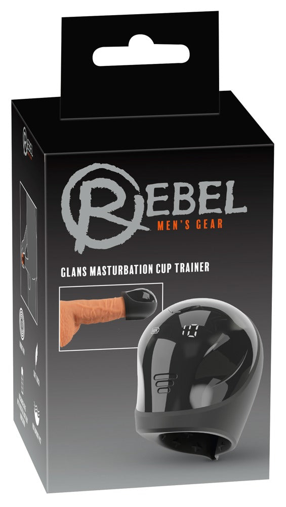 Rebel Glans masturbatiecup met intense vibraties - Zwart - Rebel - SKU: 54060210000