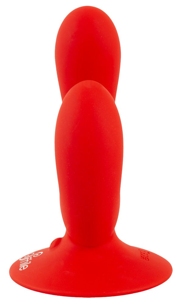 Sweet Smile dubbele vibrator met zuignap - Rood - Sweet Smile - SKU: 54061450000