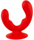 Sweet Smile dubbele vibrator met zuignap - Rood