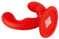 Sweet Smile dubbele vibrator met zuignap - Rood
