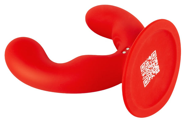 Sweet Smile dubbele vibrator met zuignap - Rood - Sweet Smile - SKU: 54061450000