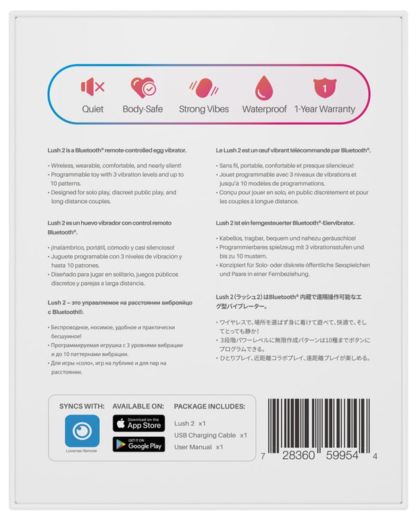 Lovense Lush 2 vibrator - Roze - Lovense - SKU: 54063660000