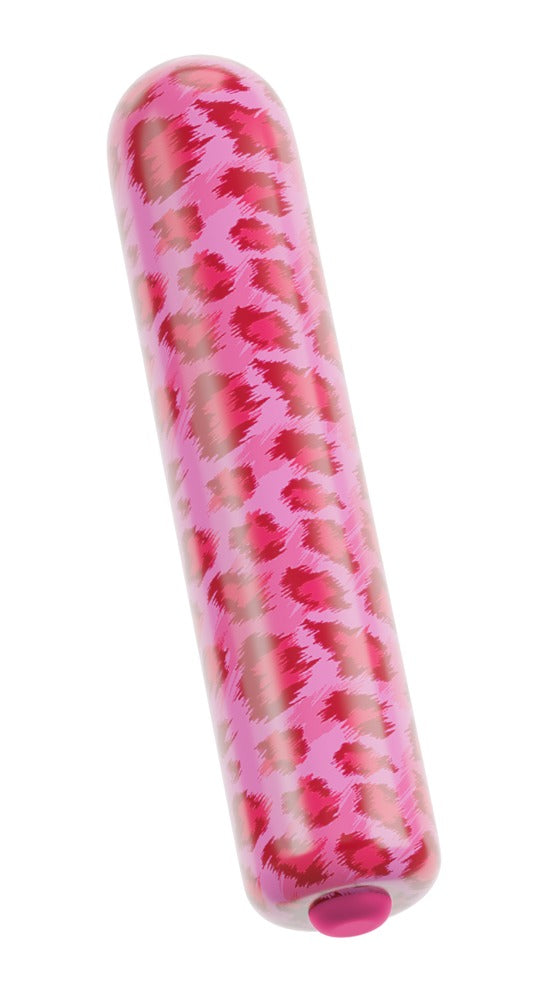 beau coeur Mini vibrator met leo-print - Roze
