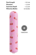 beau coeur Mini vibrator met kersenontwerp - Roze