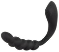 Black Velvets Dubbele stimulator buigbaar met kraal - Zwart