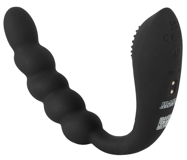 Black Velvets Dubbele stimulator buigbaar met kraal - Zwart - Black Velvets - SKU: 54064200000