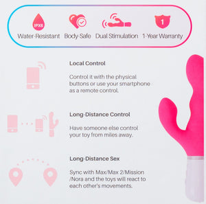 Lovense Konijn vibrator met appbesturing - Roze