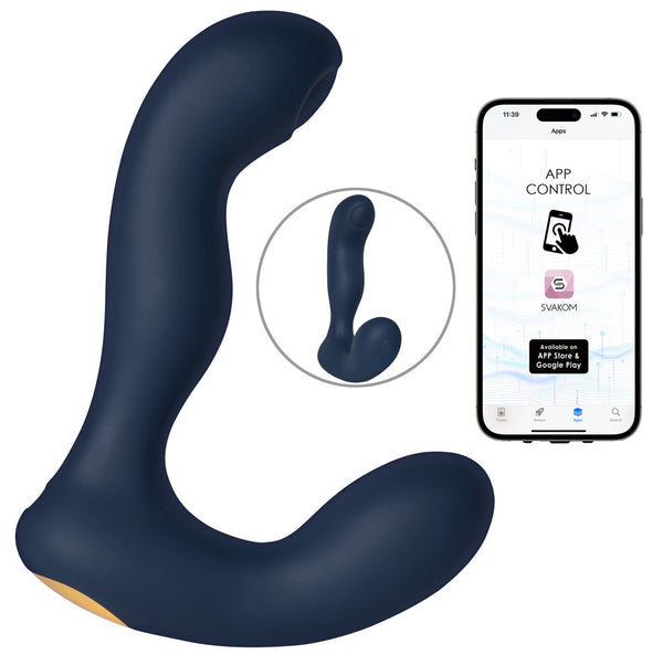 SVAKOM Anaal vibrator met prostate stimulatie en perineum massage - Blauw - SVAKOM - SKU: 54065100000