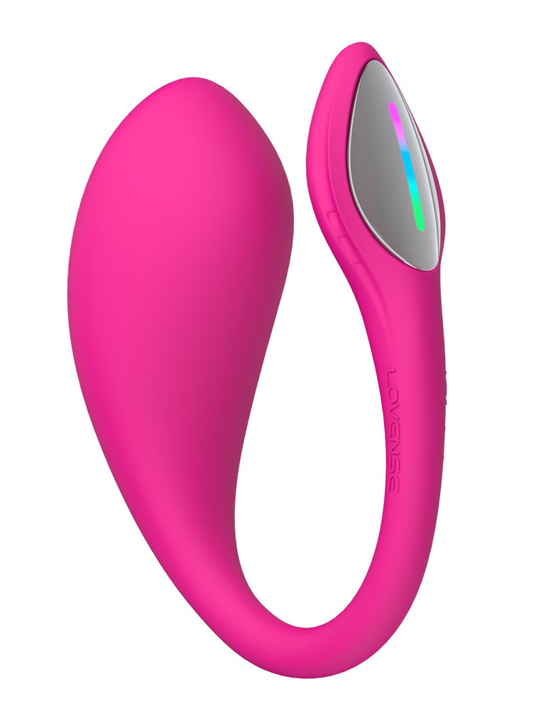 Lovense G-spot vibrator met lichtshow en Bluetooth - Roze