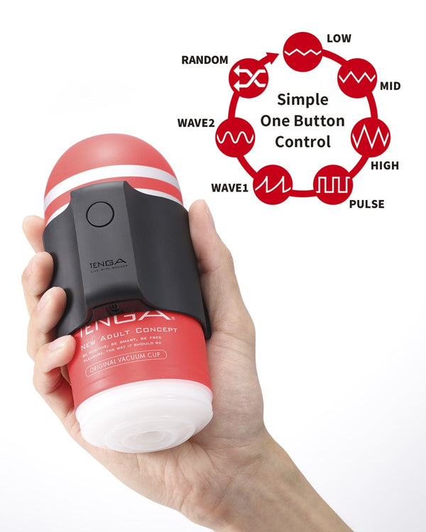 TENGA Vibrator cup set met 7 standen - Zwart - TENGA - SKU: 54065790000