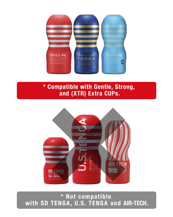 TENGA Vibrator cup set met 7 standen - Zwart - TENGA - SKU: 54065790000