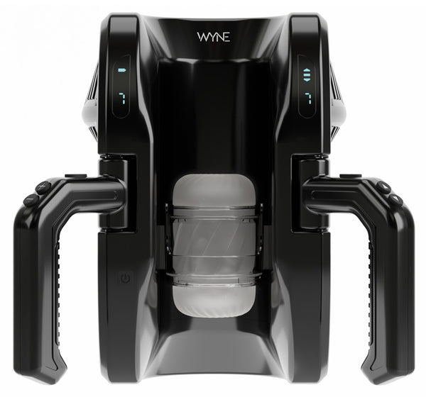 WYNE Masturbator met stroker sleeve en dubbele handgreep - Zwart - WYNE - SKU: 54066170000