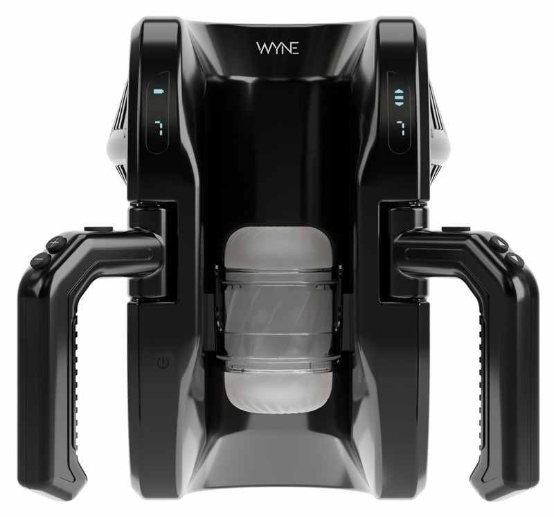 WYNE Masturbator met stroker sleeve en dubbele handgreep - Zwart