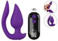 Sweet Smile Plug & slip vibrator met dubbel genot - Paars