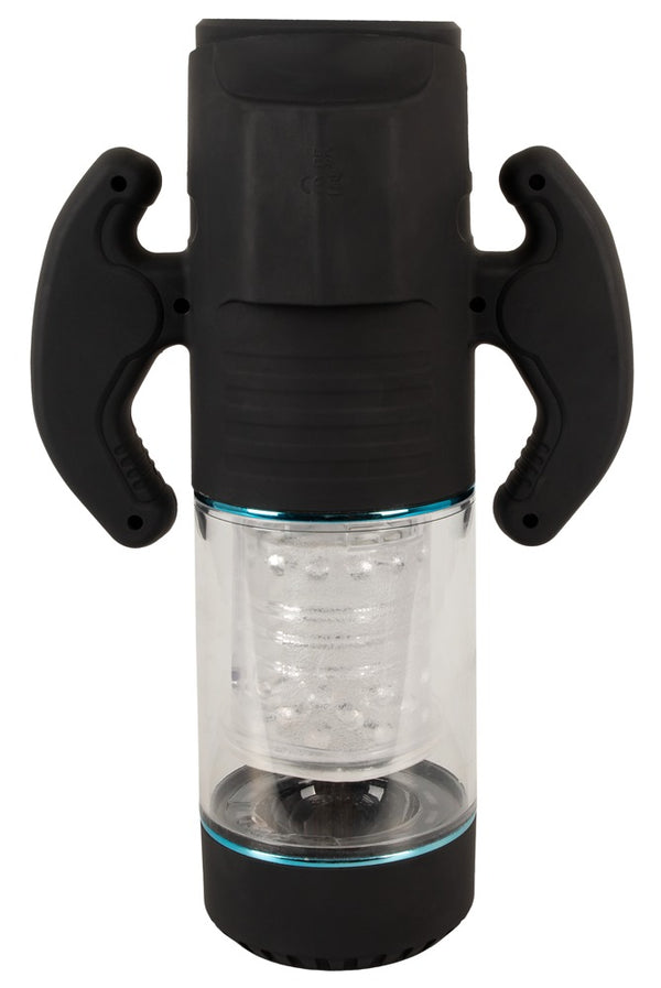 WYNE Masturbator met dubbele motor en zuigfunctie - Zwart - WYNE - SKU: 54066500000