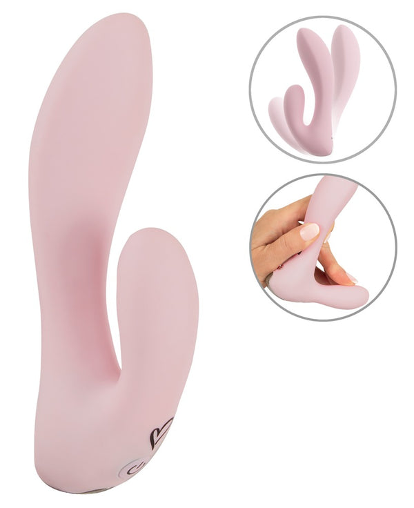 beau coeur Mini vibrator gebogen met 2 armen - Roze - beau coeur - SKU: 54067140000
