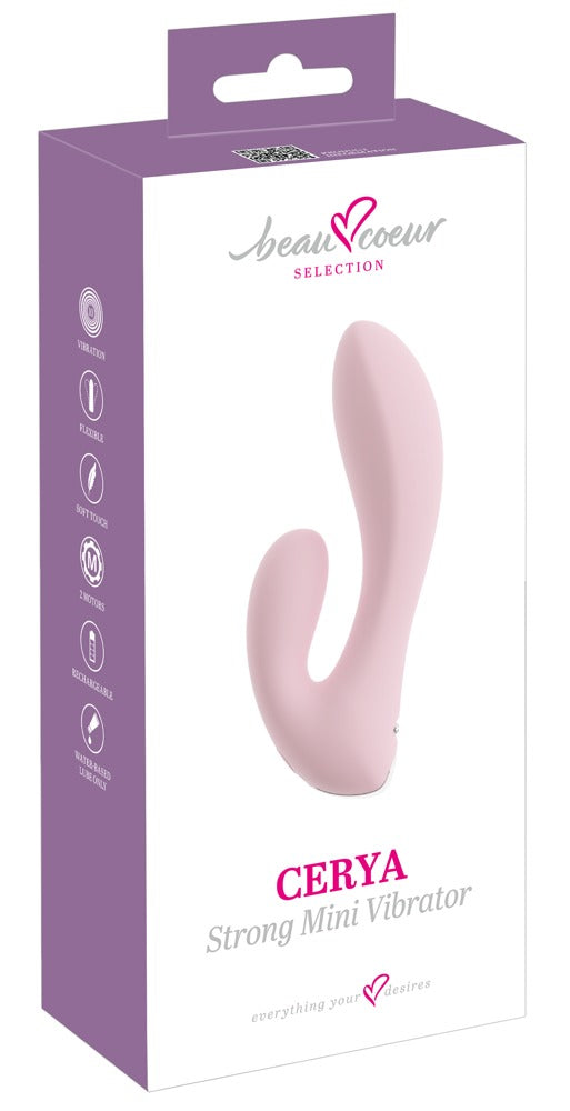 beau coeur Mini vibrator gebogen met 2 armen - Roze - beau coeur - SKU: 54067140000