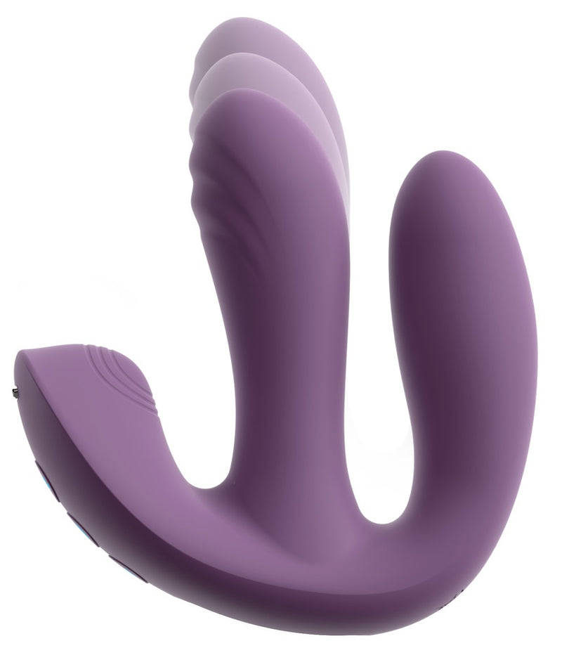 beau coeur Vibrator drievoudig handenvrij - Paars