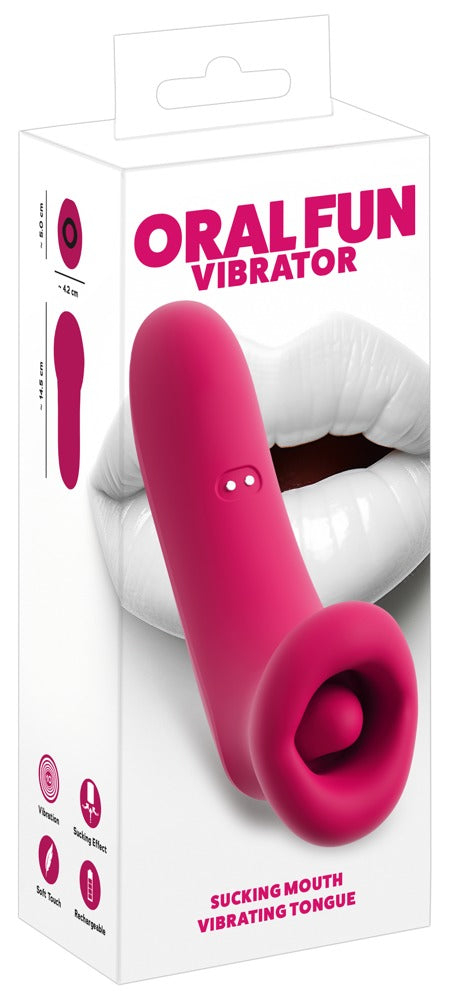 You2Toys Oraal vibrator met zuigmond en vibrerende tong - Roze - You2Toys - SKU: 54067490000