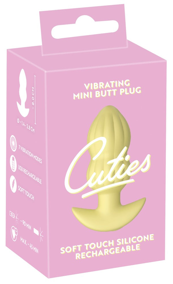 Cuties Mini butt plug vibrerend - Geel - Cuties - SKU: 54069860000