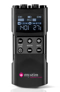 Mystim E-stimulator met 2 regelbare kanalen - Zwart