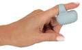 beau coeur Vinger vibrator met fluisterstille ring - Blauw