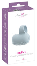 beau coeur Vinger vibrator met fluisterstille ring - Blauw