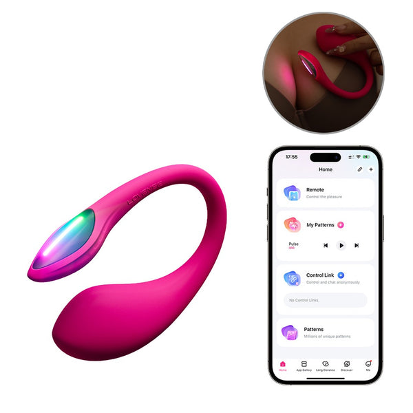 Lovense G-spot egg vibrator met lichtshow - Roze - Lovense - SKU: 54072570000