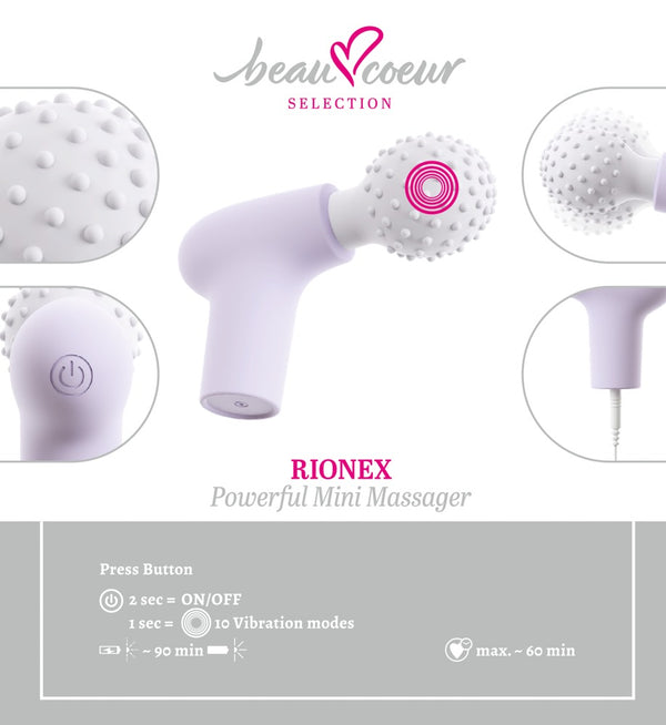 beau coeur cœur RIONEX massagetoestel - Paars - beau coeur - SKU: 54077610000