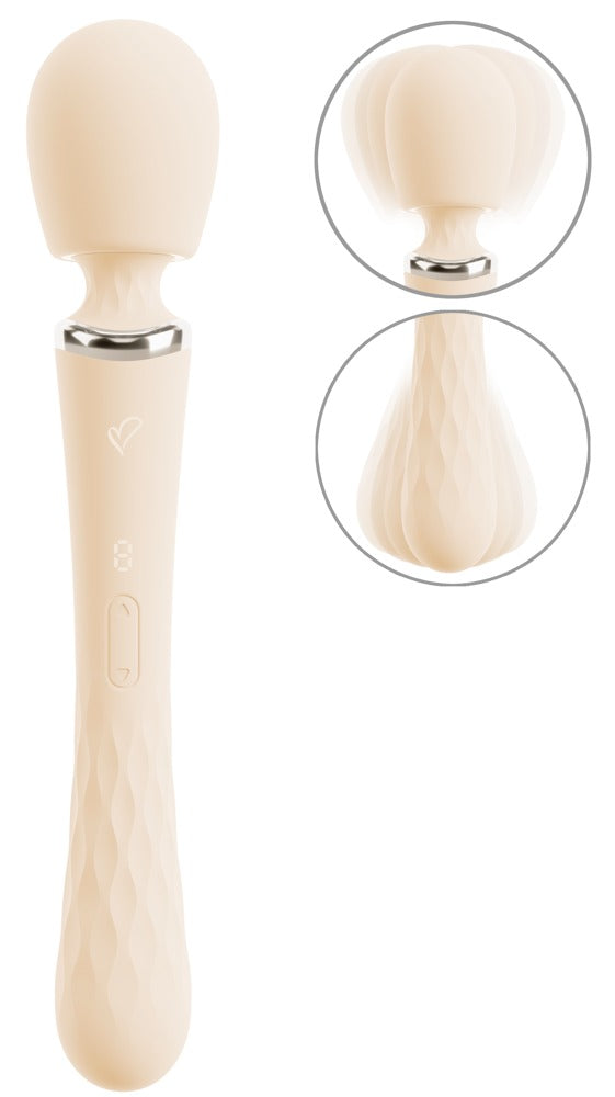 beau coeur Massager lange toverstok met dubbelzijdige kop - Wit - beau coeur - SKU: 54077700000