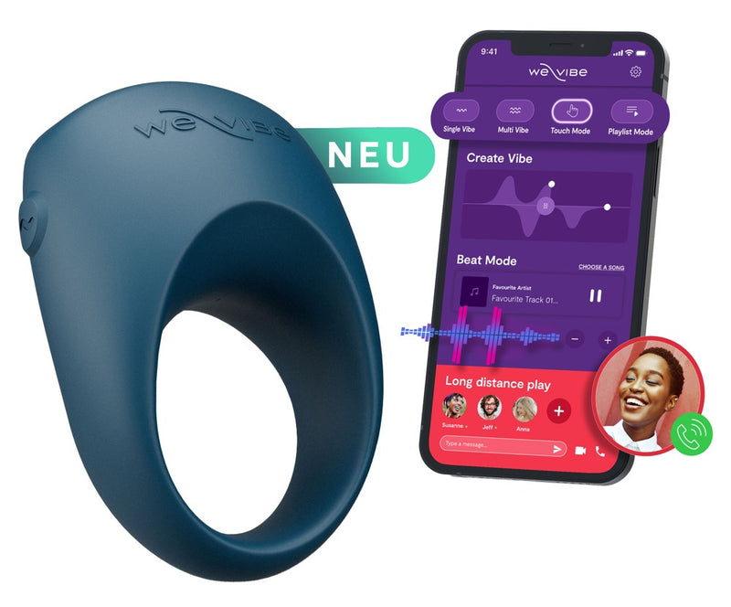 We-Vibe Vibro-cockring met app-besturing - Blauw