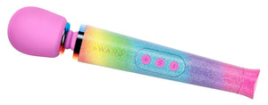le Wand Massagestaaf regenboog glitter - Roze
