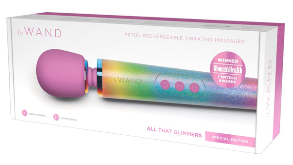le Wand Massagestaaf regenboog glitter - Roze - le Wand - SKU: 54079660000