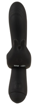 Couples Choice Dubbelvibrator met afneembare cockring - Zwart