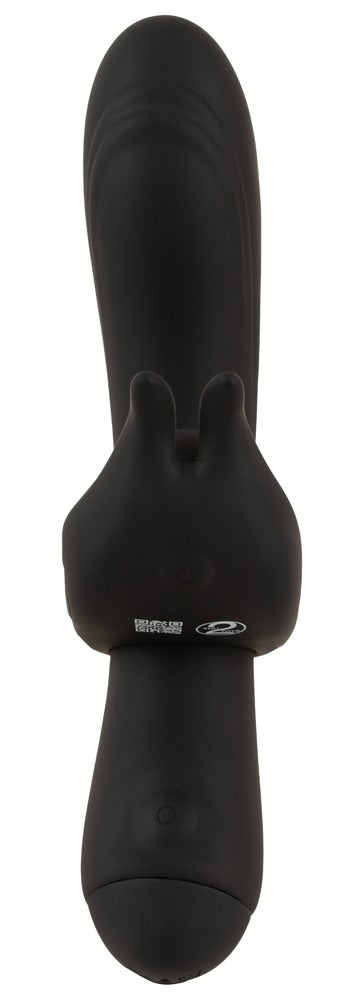 Couples Choice Dubbelvibrator met afneembare cockring - Zwart - Couples Choice - SKU: 54080910000