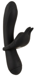 Couples Choice Dubbelvibrator met afneembare cockring - Zwart