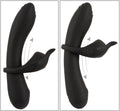 Couples Choice Dubbelvibrator met afneembare cockring - Zwart