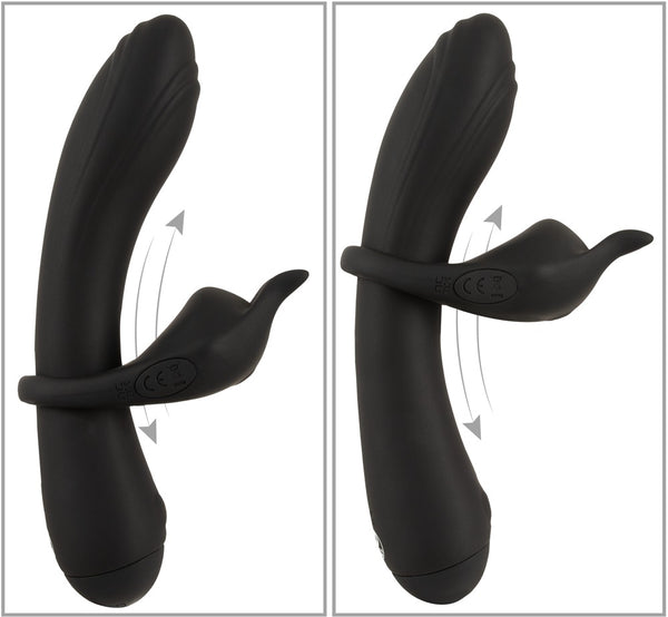 Couples Choice Dubbelvibrator met afneembare cockring - Zwart - Couples Choice - SKU: 54080910000