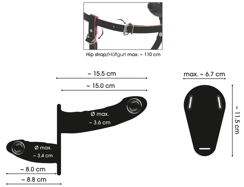 You2Toys Strap-On - Zwart