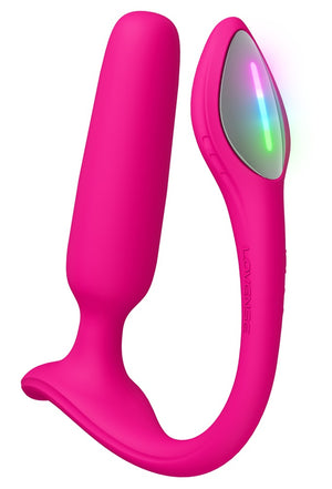 Lovense Anaalplug met Bluetooth en lichtshow - Roze