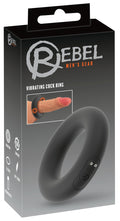 Rebel brede vibro-penisring met 10 standen - Zwart