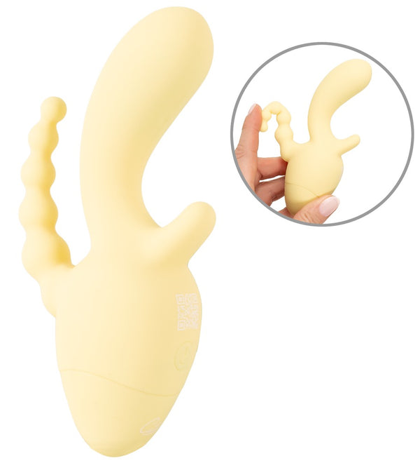 Cuties Triple Mini Vibrator - Geel - Cuties - SKU: 54084070000