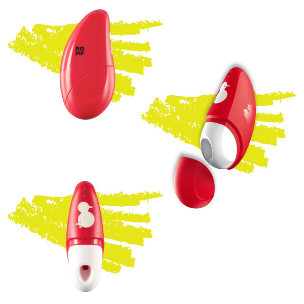 ROMP Speelkit met clitoris pulsator, massagestaaf & cock ring - Zwart - ROMP - SKU: 54084820000