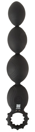 ANOS Flexibele anal beads met 4 XL-kralen - Zwart