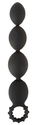 ANOS Flexibele anal beads met 4 XL-kralen - Zwart