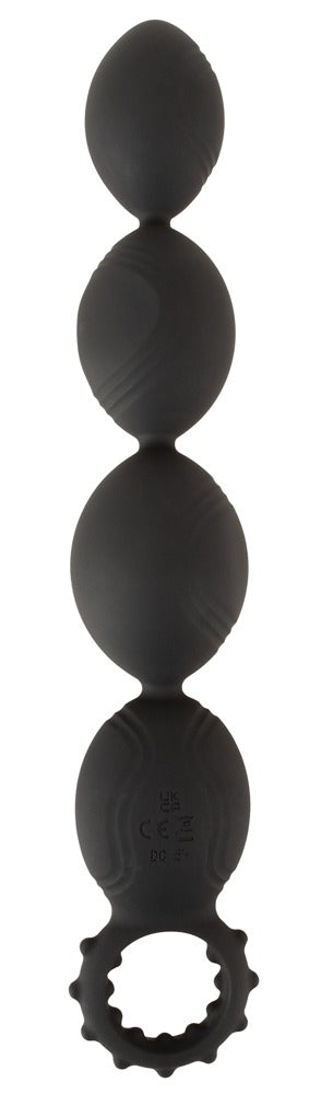 ANOS Flexibele anal beads met 4 XL-kralen - Zwart