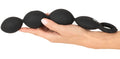 ANOS Flexibele anal beads met 4 XL-kralen - Zwart